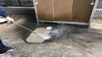水戸市 カーポート洗浄 高圧洗浄