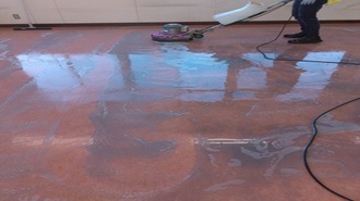 水戸市　会社様　床　剥離洗浄ワックス