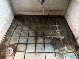 水戸市　ディーラー様　床タイルガラスコーティング